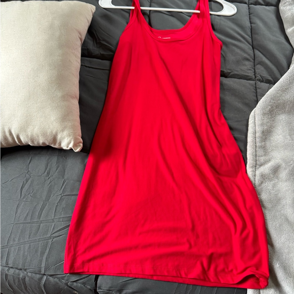 Vibrant Red Sleeveless Dress